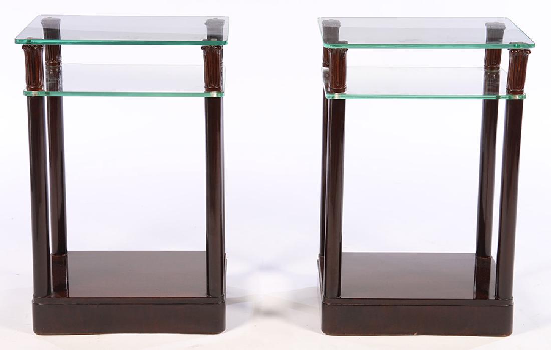 PAIR GROSFELD HOUSE MAHOGANY END TABLES C.1930 (1 of 5)