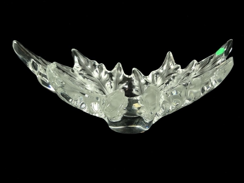 LALIQUE FRANCE CRYSTAL "CHAMPS ELYSEES" BOWL, APPROX (1 of 5)