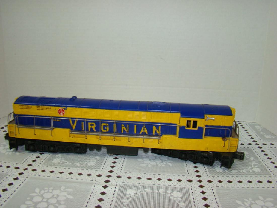 LIONEL VIRGINIAN LOCOMOTIVE: LIONEL VIRGINIAN LOCOMOTIVE 2331 OR 2332 - MINOR PAINT WEAR-PARTS OF RAILING IS APART-APPEARS COMPLETE-UNTESTED