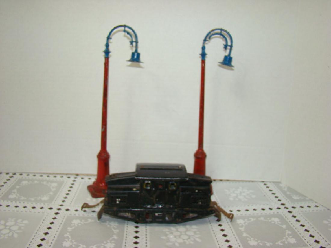 UNIQUE OLDER LOCOMOTIVE 1270 & 2 METAL LIGHT POSTS (1 of 7)