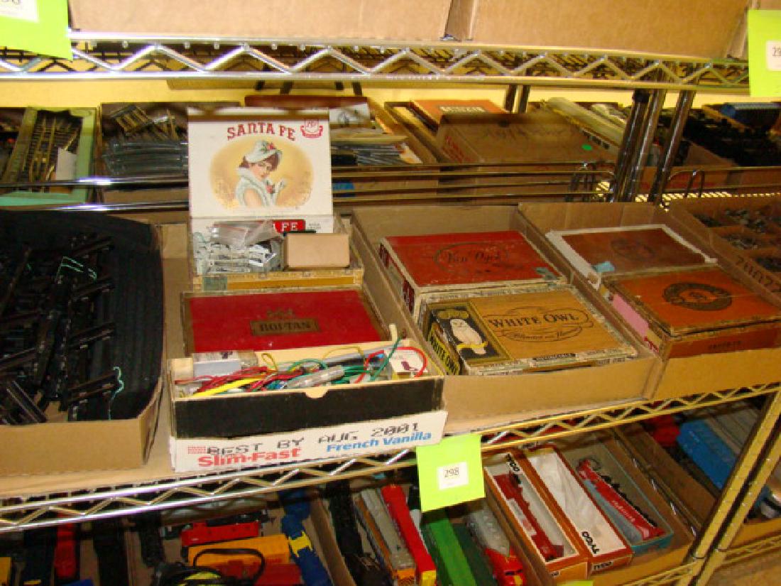 LARGE TRAIN PARTS LOT-IN CIGAR BOXES AND MORE (1 of 7)