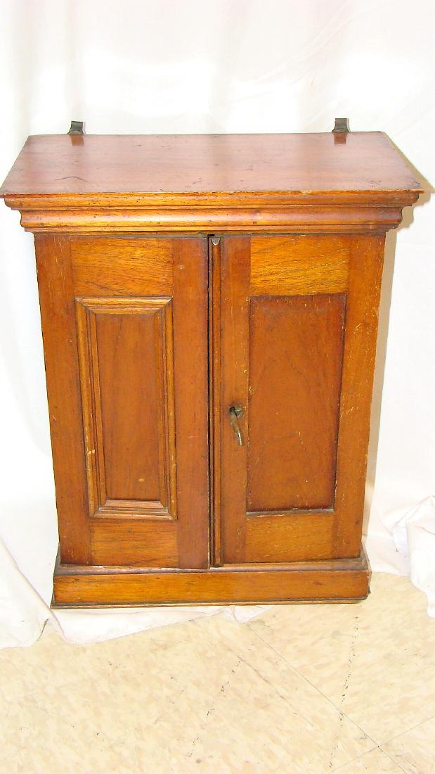 ANTIQUE 1800'S SMALL ENGLISH MAHOGANY CABINET (1 of 4)