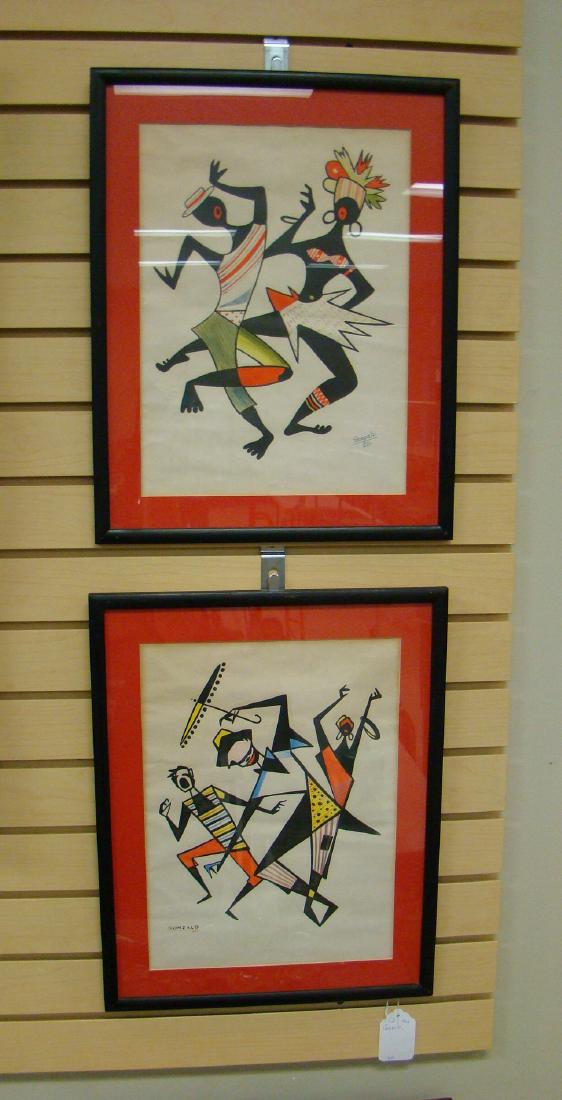 PAIR OF ORIGINAL GONZALO INK DRAWINGS FROM 1962 (1 of 5)