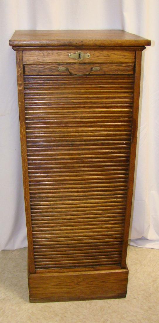 ANTIQUE AMERICAN OAK FILE CABINET (1 of 6)