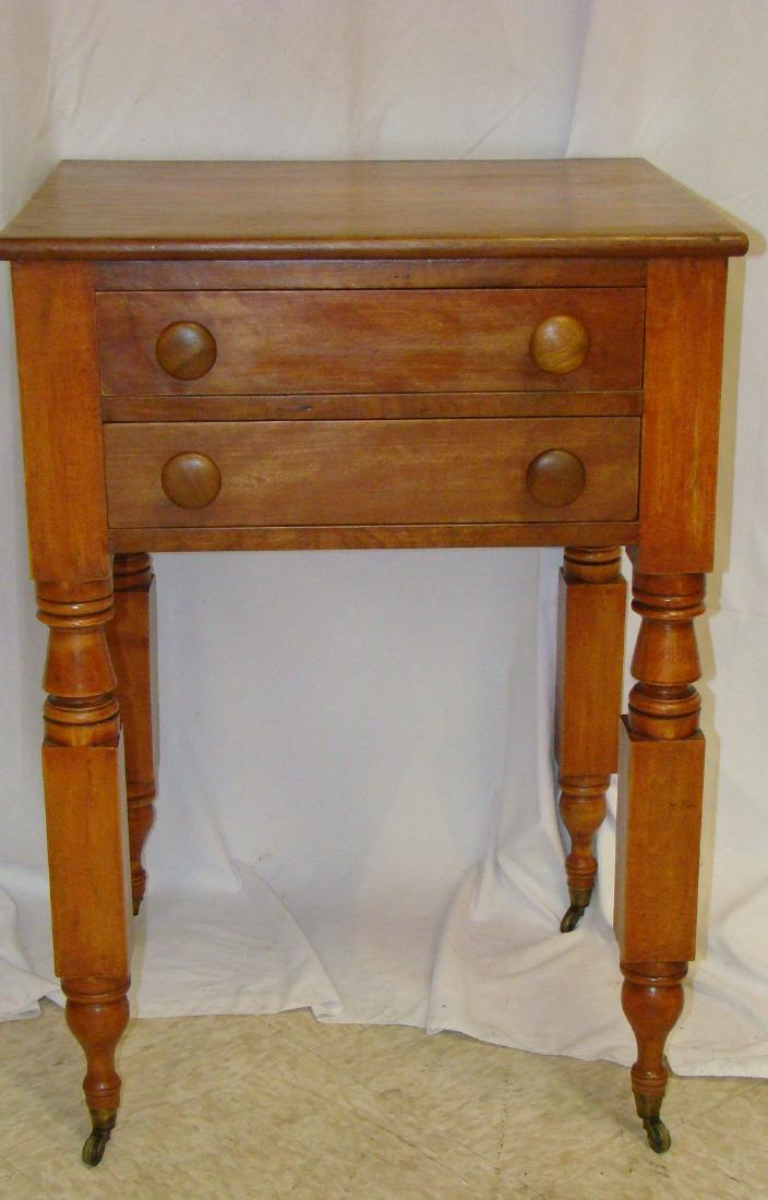 ANTIQUE CHERRY WOOD END TABLE (1 of 6)