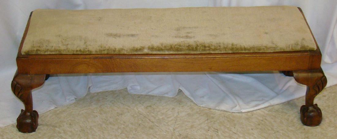 ANTIQUE CLAW AND BALL FOOTSTOOL BENCH (1 of 5)