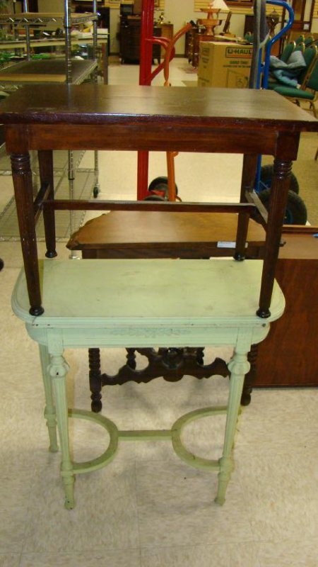 2 WOODEN END TABLES (1 of 8)