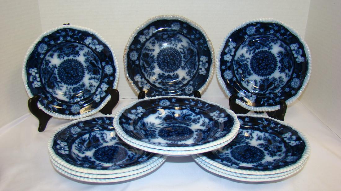 FLOW BLUE W T COPELAND & SONS BOWLS (1 of 10)