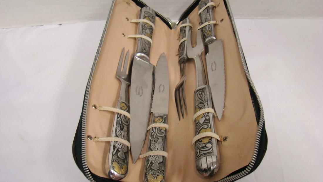 VINTAGE ARGENTINIAN STEAK KNIFE AND FORK SERVING S (1 of 7)