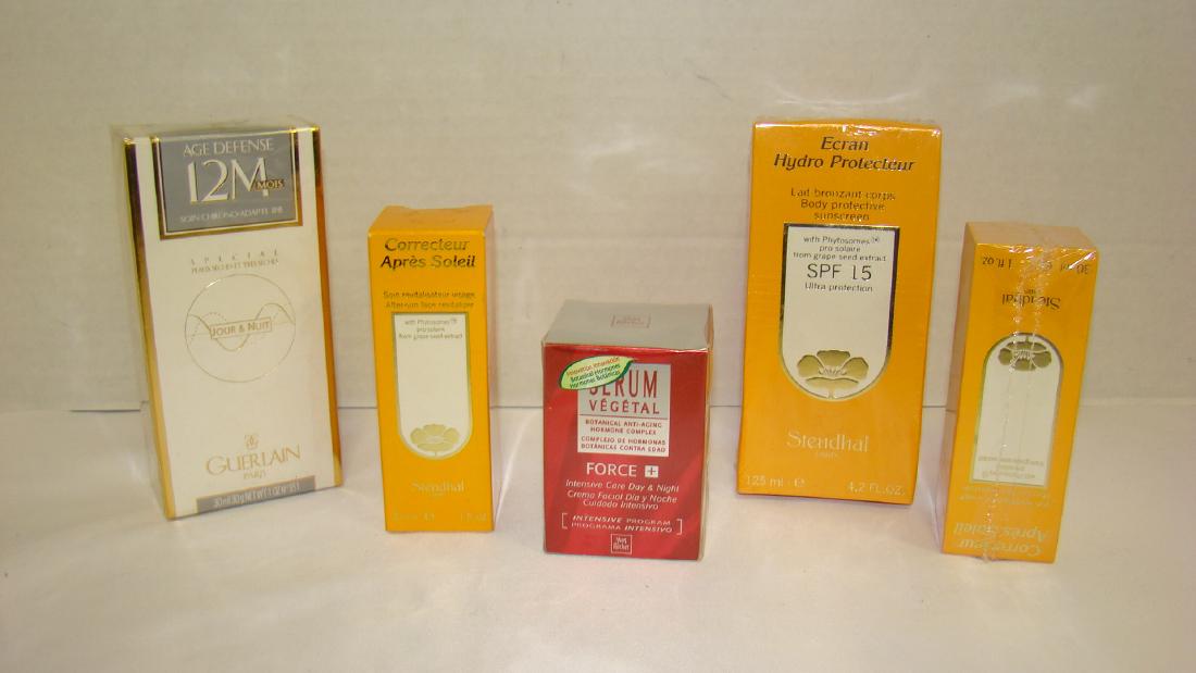 GUERLAIN AGE DEFENSE DAY & NIGHT CREAM AND MORE: GUERLAIN AGE DEFENSE DAY & NIGHT CREAM AND MORE - 1 OZ - NEW IN SEALED BOX - STENDHAL OF PARIS SKIN CREAMS - AND MORE - ALL NEW IN BOXES - ONE BOX IS NOT SEALED AND HAS SLIGHT TEAR