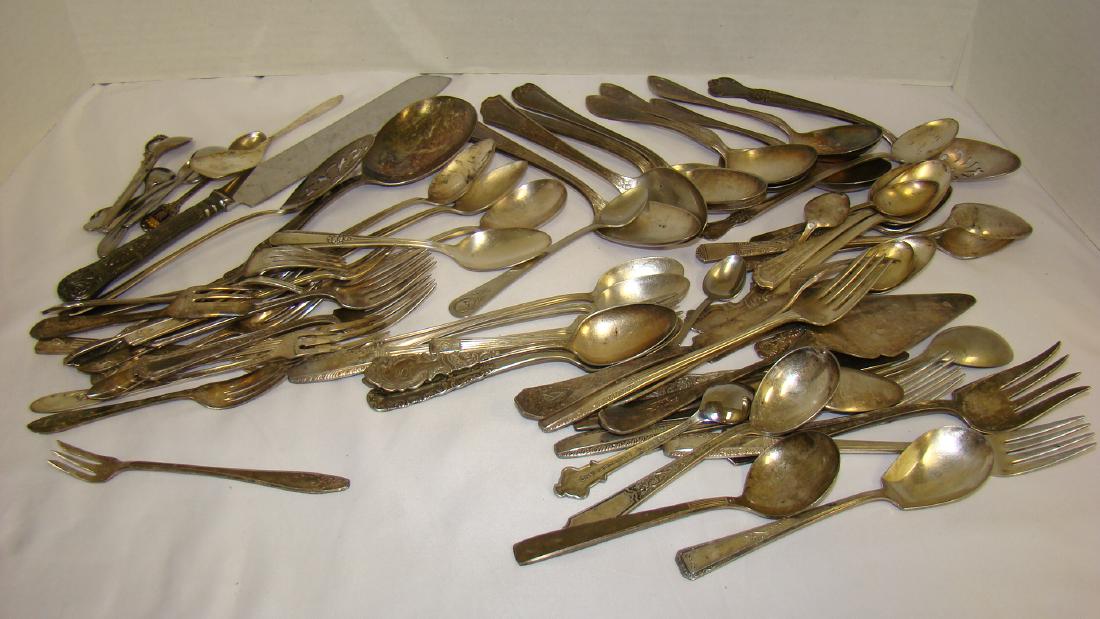 VINTAGE SILVER PLATED SERVING UTENSILS AND MORE (1 of 9)