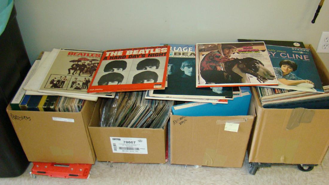 INCREDIBLE SELECTION OF LP'S/RECORDS: INCREDIBLE SELECTION OF LP'S/RECORDS - TITLES INCLUDE - THE BEATLES (HARD DAYS NIGHT - MEET THE BEATLES - RUBBER SOLE - THE WHITE ALBUM) - ROLLING STONES - LINDA RONSTADT - VILLAGE PEOPLE - BING CROSB