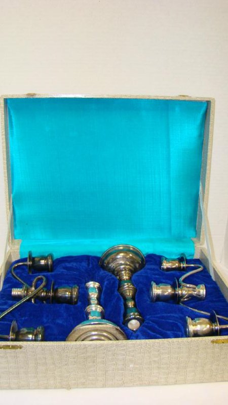 VINTAGE SILVER PLATE CANDELABRAS - 2 (1 of 3)