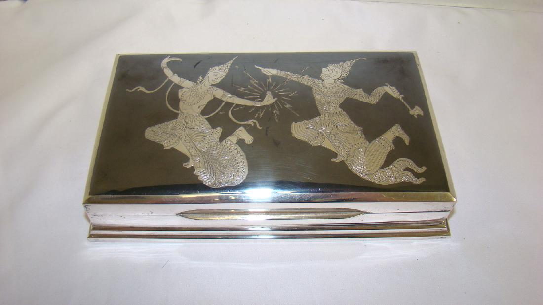 BEAUTIFUL SIAM THAILAND STERLING TRINKET BOX (1 of 8)
