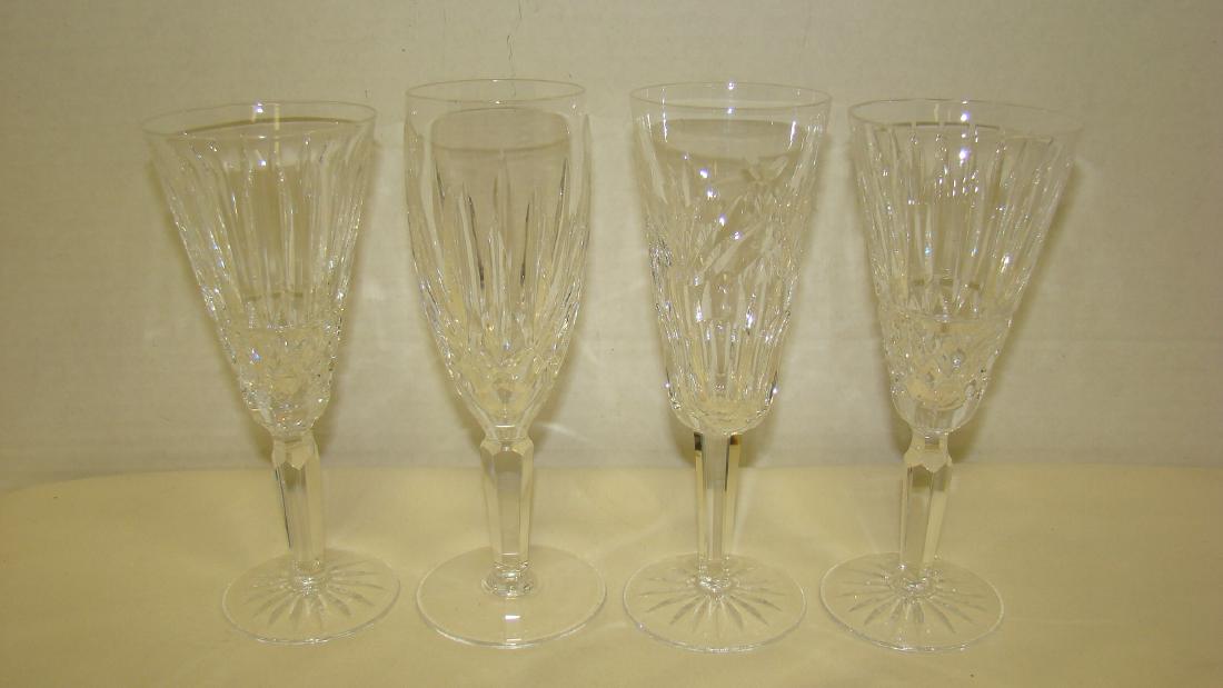 4 WATERFORD CUT CRYSTAL CHAMPAGNE FLUTES (1 of 3)