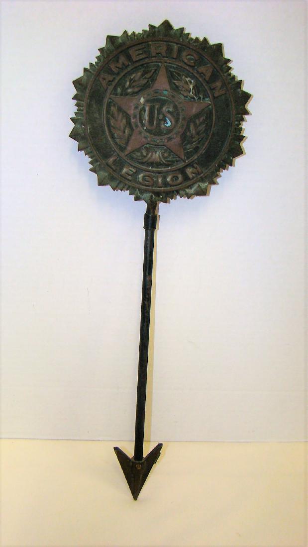 VINTAGE AMERICAN LEGION GRAVE MARKER (1 of 7)