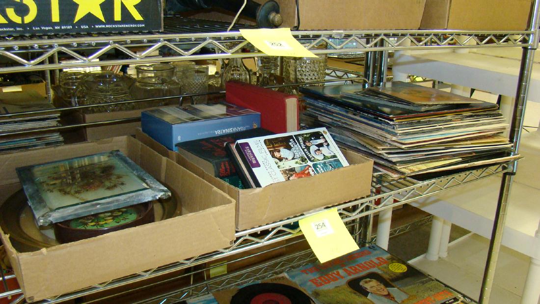 VARIOUS MOVIES, LP'S AND ART: VARIOUS MOVIES-FRANK SINATRA AND MORE, LP'S AND FRAMED ART