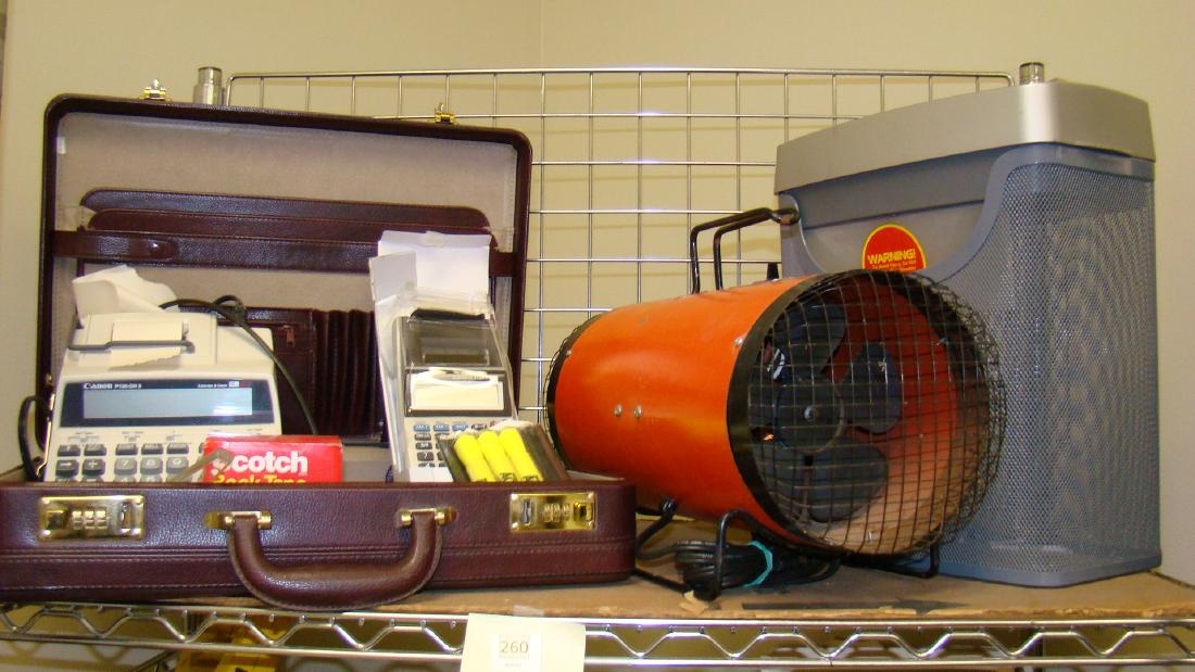 BRIEFCASE , HEATER AND SHREDDER (1 of 2)