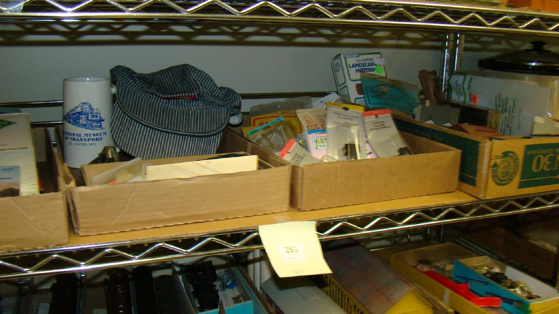 TRAIN ACCESSORIES AND BOOKS: TRAIN ACCESSORIES AND BOOKS - VARIOUS TRAIN BOOKS - READING POWER PICTORIAL, TRAIN WATCHERS GUIDE, CONDUCTOR HATS, TRAIN MUSEUM, TRAIN REPAIR HADWARE AND REPLACEMENT PARTS, TRACK, MODEL BUILDING, SCAL