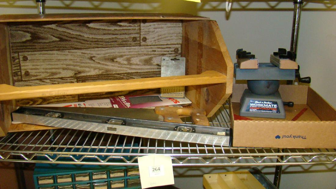 WOOD CARPENTER HANDLED TOOL BOX (1 of 3)