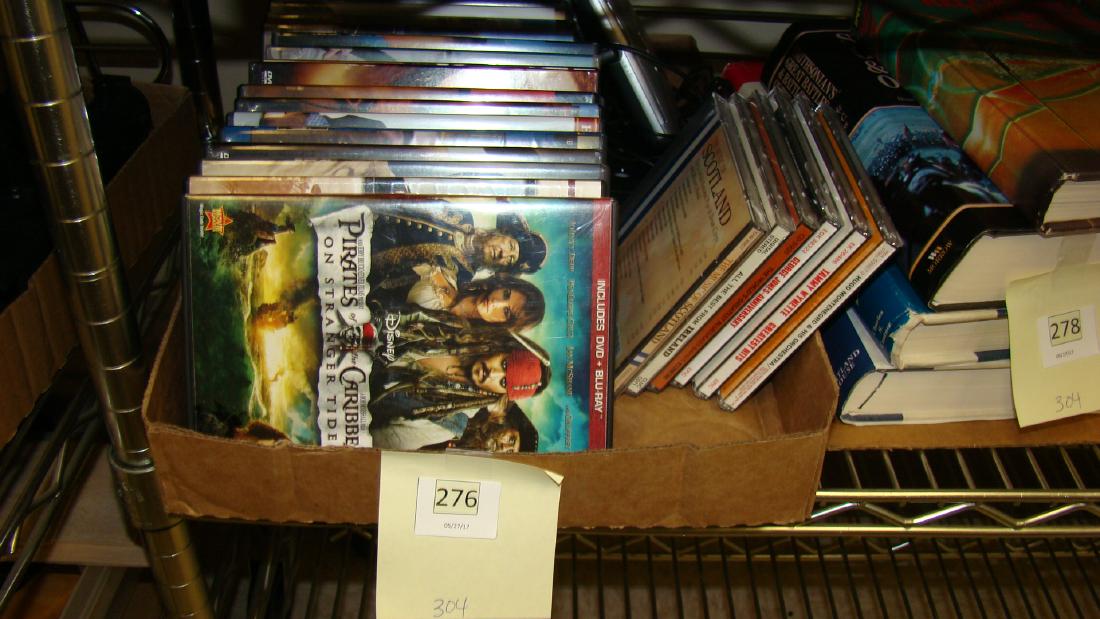 DVDS AND CD'S AND PLAYER (1 of 4)