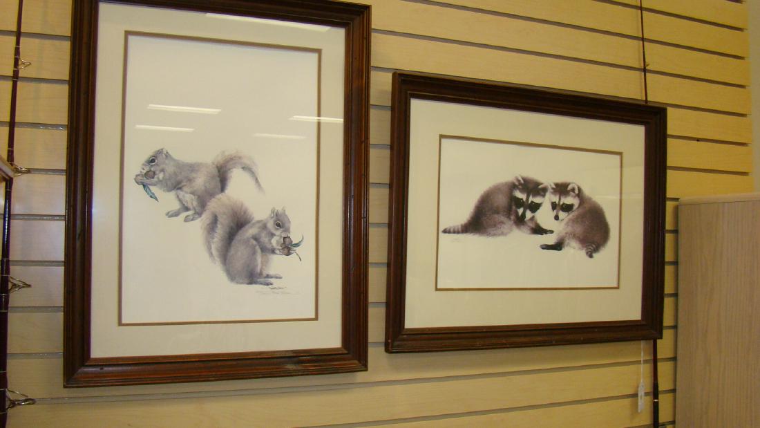 2 FRAMED ANIMAL PRINTS - SIGNED (1 of 6)