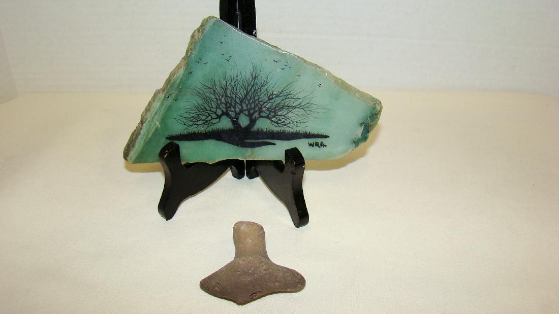 HAND PAINTED GREEN STONE SLAB AND MORE (1 of 6)