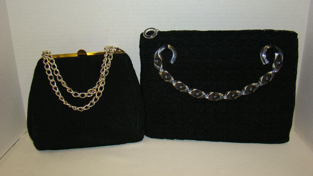 VINTAGE CIRCA 1940'S LADIES PURSES IN BLACK (1 of 6)