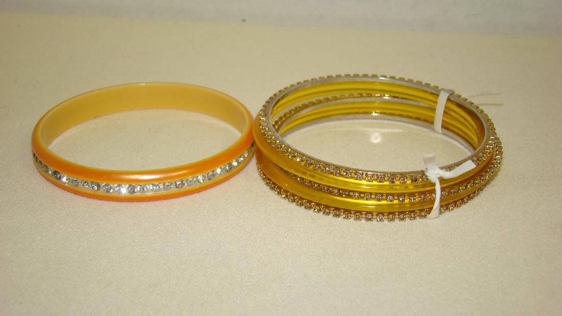VINTAGE LUCITE AND CELLULOID BRACELETS (1 of 4)