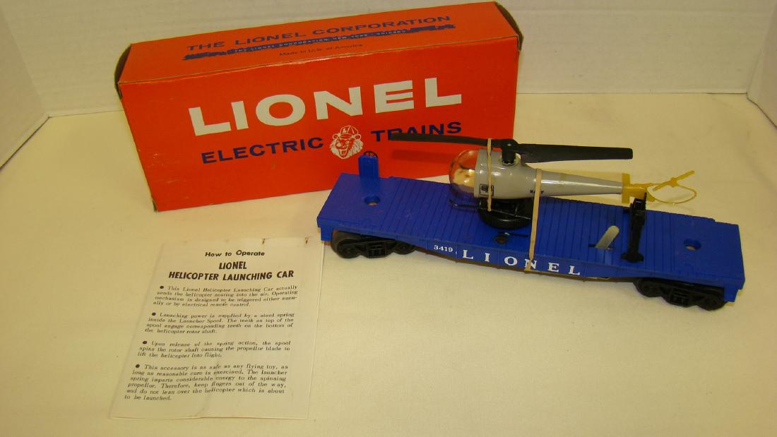NIB 3419 OPERATING NAVY HELICOPTER CAR BY LIONEL (1 of 8)