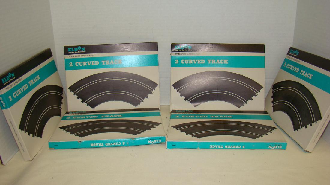 6 ELDON SLOT CAR  2 CURVED TRACK SETS- ORIGINAL BO (1 of 7)
