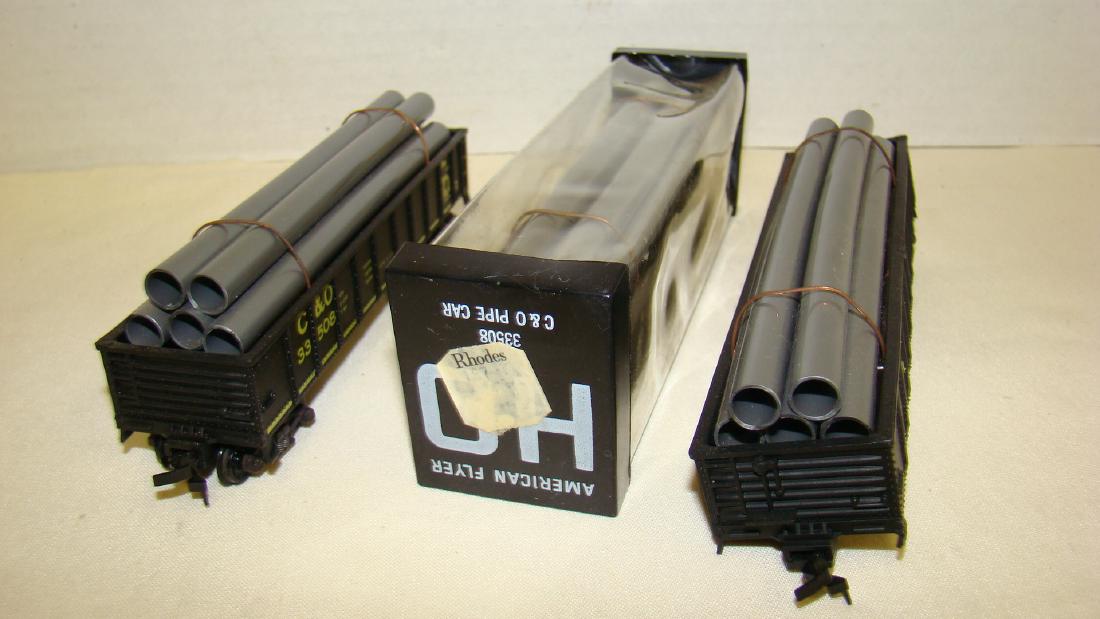 3 AMERICAN FLYER C & O PIPE CARS (1 of 3)