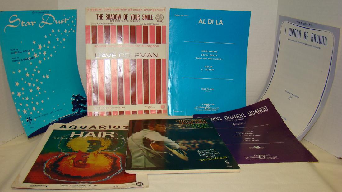 VINTAGE SHEET MUSIC (7)-HAIR-GLEN CAMPBELL-AL DI L (1 of 7)