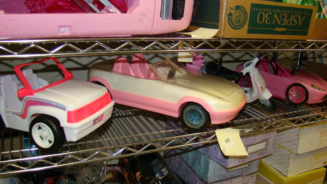 BARBIE VEHICLES-SCOOTER-JEEP AND CONVERTIBLES (1 of 3)