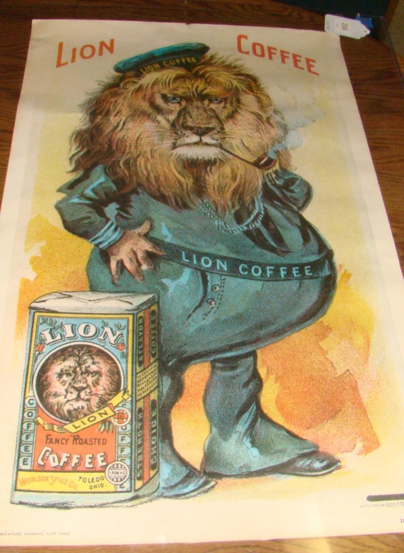 Vintage Lion Coffee Advertising Poster