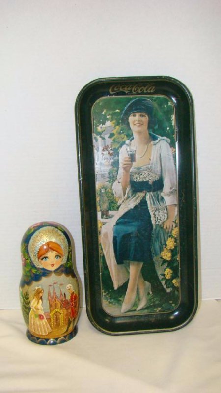 VINTAGE COCA COLA TRAY AND NESTING DOLL (1 of 8)