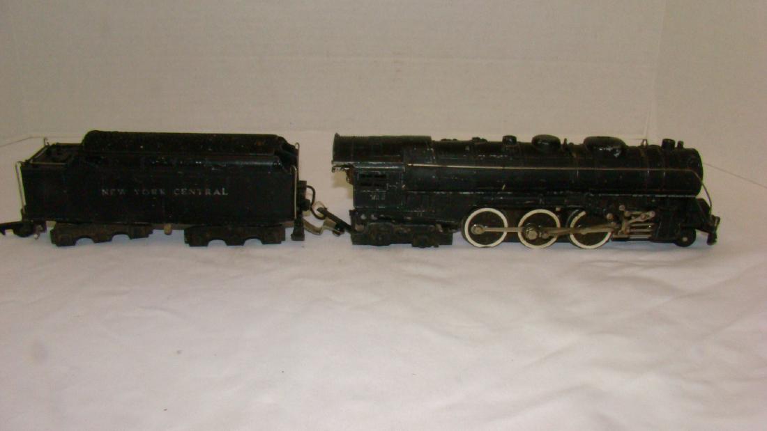 VINTAGE AMERICAN FLYER LOCOMOTIVE 322 & TENDER: VINTAGE AMERICAN FLYER LOCOMOTIVE 322 & NEW YORK CENTRAL TENDER - UNTESTED - PAINT CHIPPING - MISSING BOILER - TENDER MISSING SET OF WHEELS - AS IS
