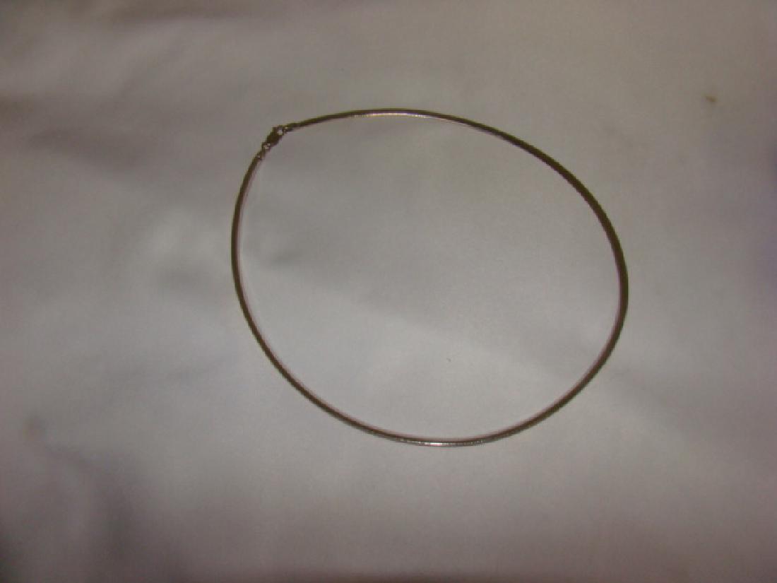 18K WHITE AND YELLOW GOLD CHOKER NECKLACE (1 of 8)