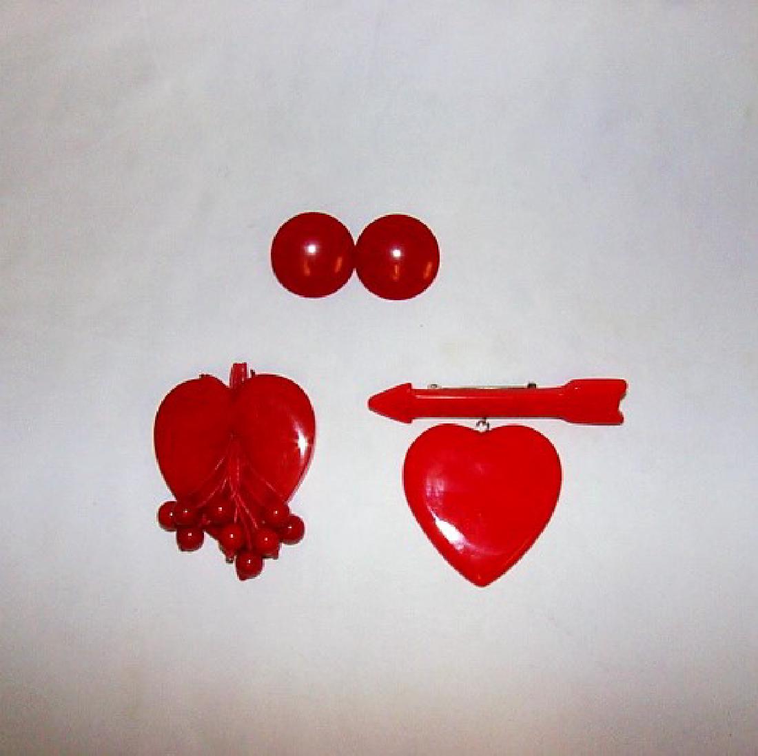 DOMBEK SIGNED HEART BROOCH AND MORE (1 of 7)