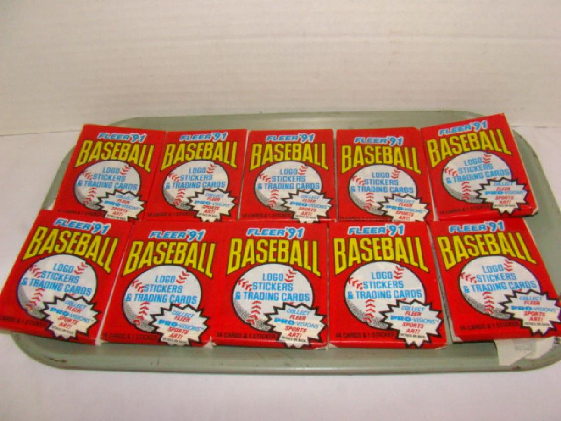 10 FLEER 1991 WAX PACKS - PRO VISIONS EDITION (1 of 3)