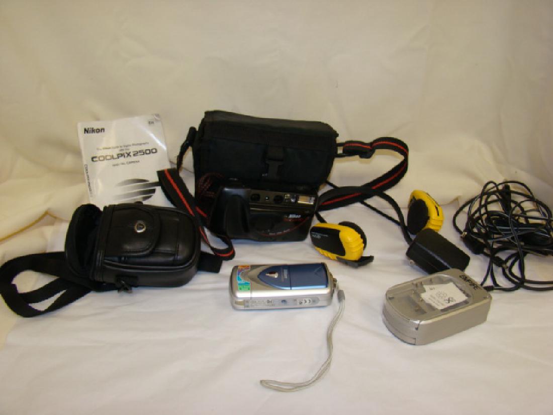 2 VINTAGE CAMERAS, BATTERY CHARGER & MORE (1 of 4)