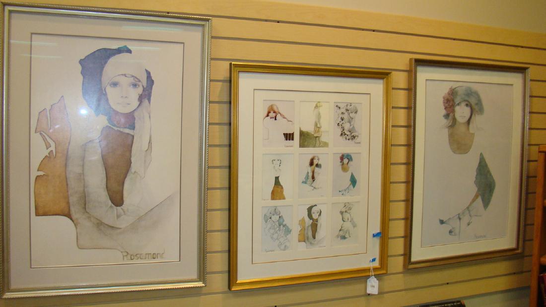 3 ROSAMOND FRAMED PRINTS