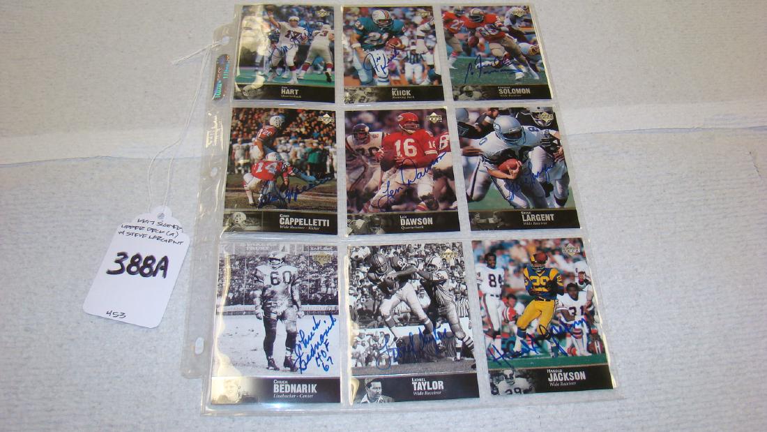 NINE 1997 UPPER DECK SIGNED FOOTBALL PLAYERS TRADI (1 of 4)
