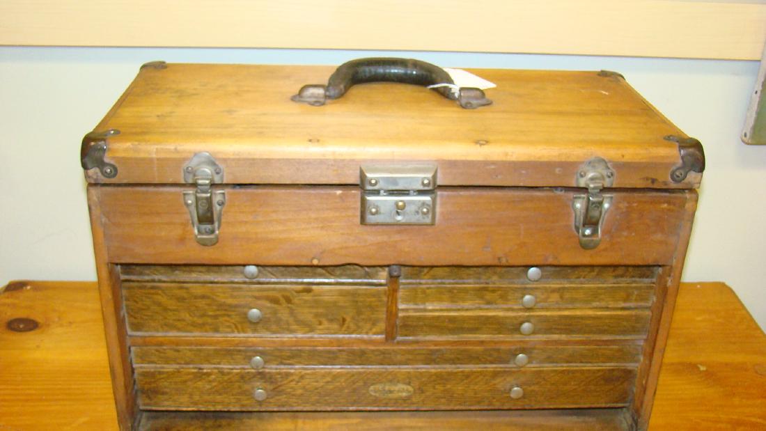 ANTIQUE DRAFTSMAN TOOL BOX (1 of 9)