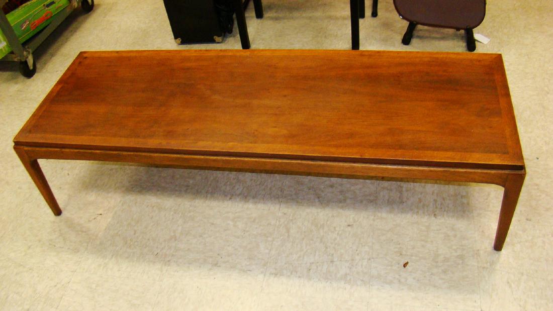 VINTAGE LANE COFFEE TABLE: VINTAGE DANISH MODERN LANE RECTANGLE COFFEE TABLE - MID CENTURY STYLE - 4'8x 19