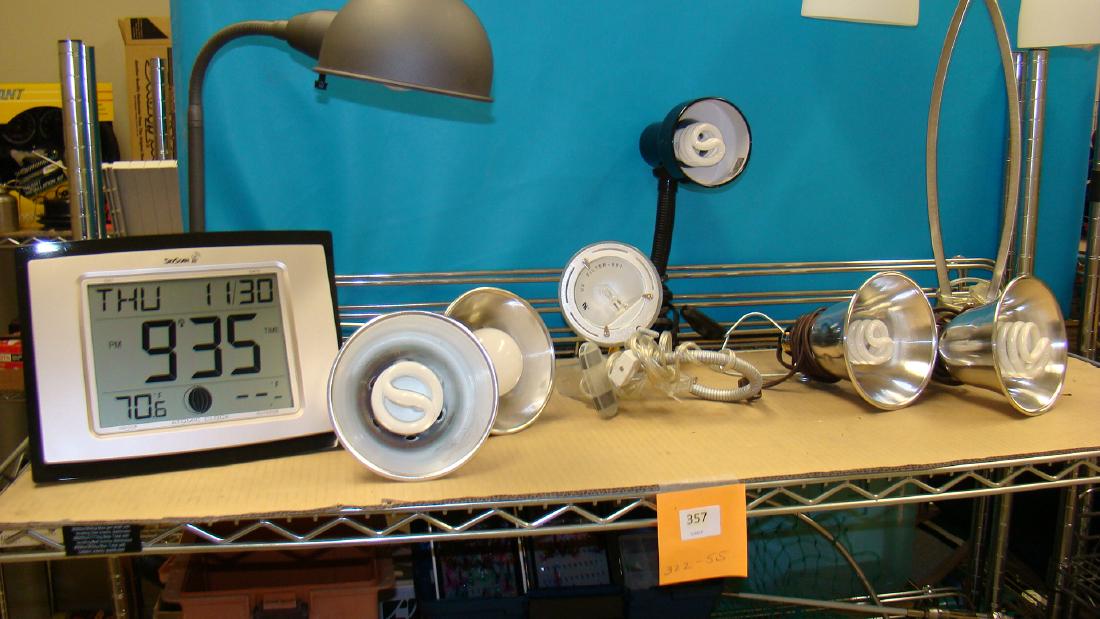 VARIOUS LAMPS AND LIGHTING-WEATHER CLOCK: VARIOUS LAMPS AND LIGHTING-WEATHER CLOCK