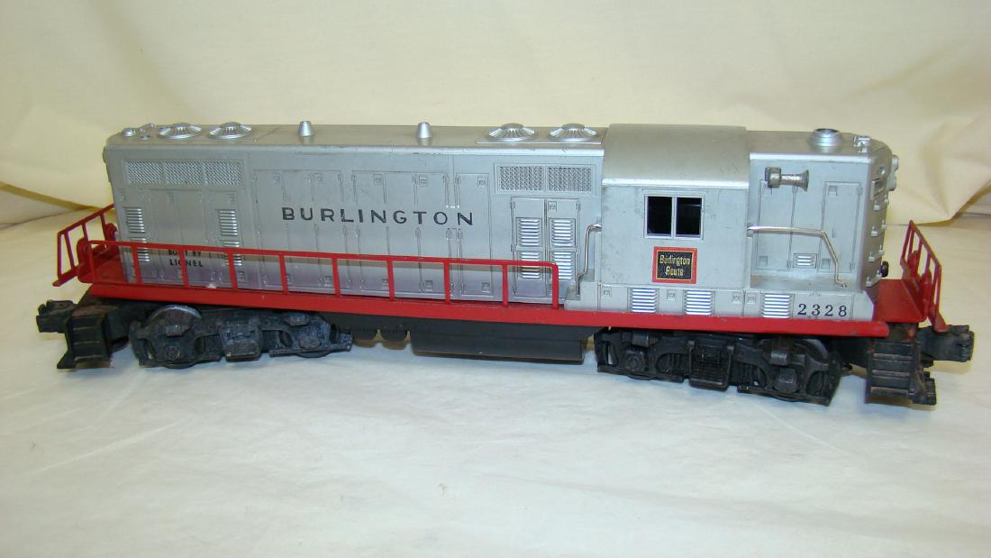 USED LIONEL NO. 2328 GP-7 DIESEL LOCOMOTIVE: USED LIONEL NO. 2328 GP-7 LOCOMOTIVE - BURLINGTON - NO BOX - APPEARS TO BE IN GOOD CONDITION - UNTESTED