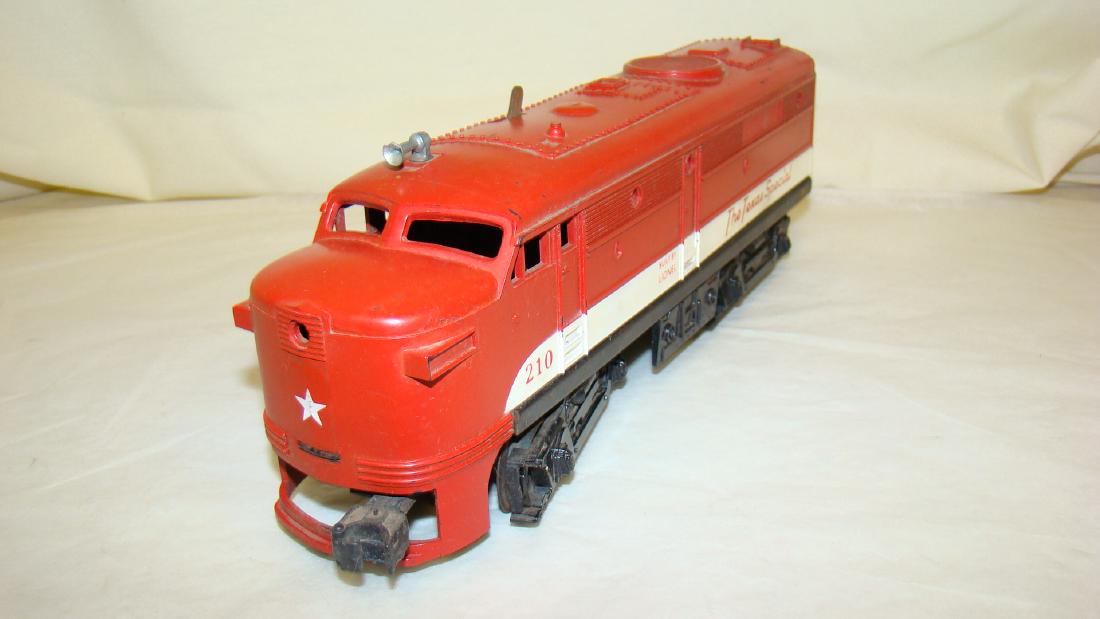 LIONEL USED NO. 210 THE TEXAS SPECIAL LOCOMOTIVE: USED LIONEL NO. 210 LOCOMOTIVE - THE TEXAS SPECIAL - SOME DIRT IN CREVICES - APPEARS TO BE IN GOOD CONDITION - NO BOX - NOT TESTED