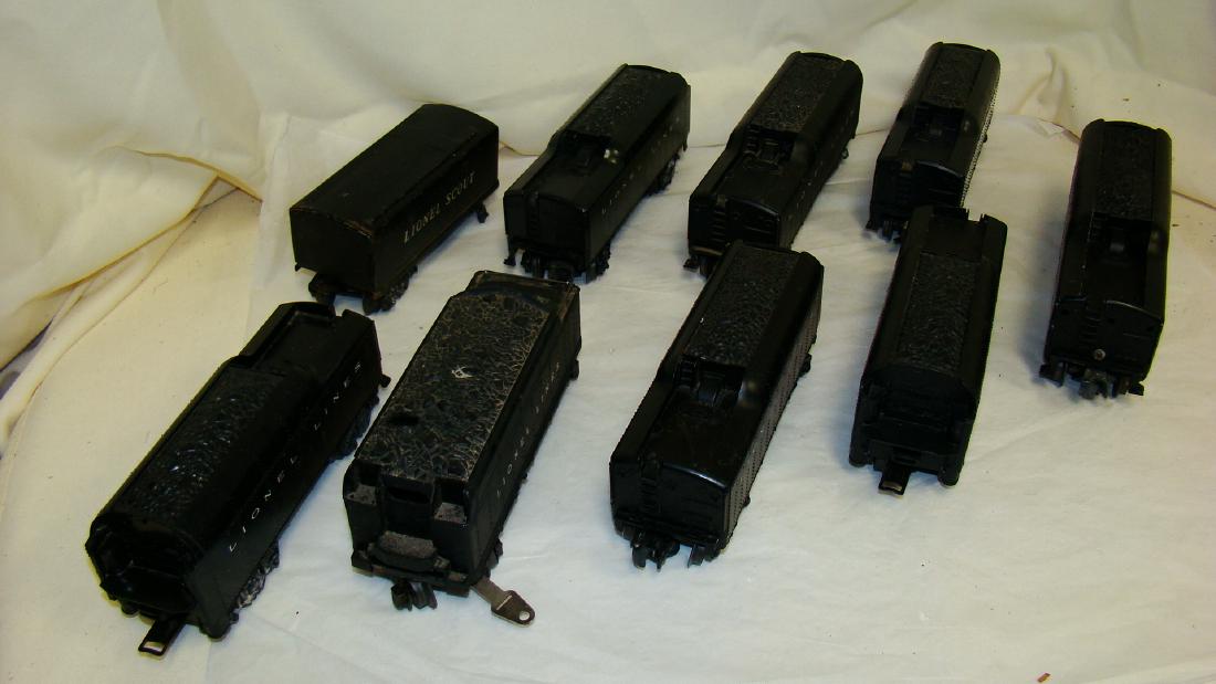 9 VARIOUS USED LIONEL TENDERS - MOSTLY AS-IS CONDI (1 of 4)