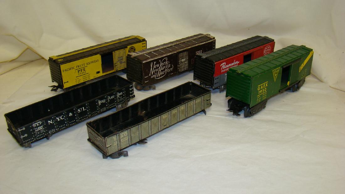 6 USED VARIOUS MARX TIN LITHO TRAINS (1 of 9)